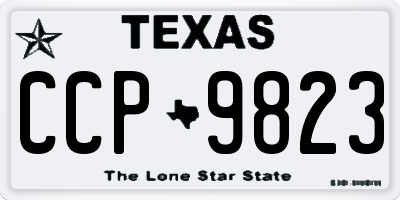 TX license plate CCP9823