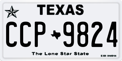 TX license plate CCP9824