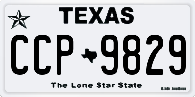 TX license plate CCP9829