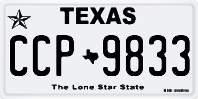 TX license plate CCP9833