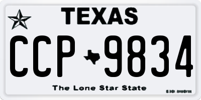 TX license plate CCP9834