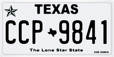 TX license plate CCP9841
