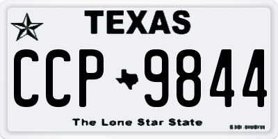 TX license plate CCP9844