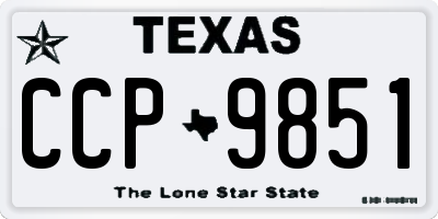 TX license plate CCP9851