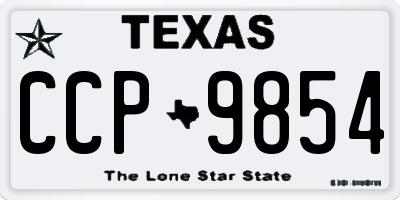 TX license plate CCP9854