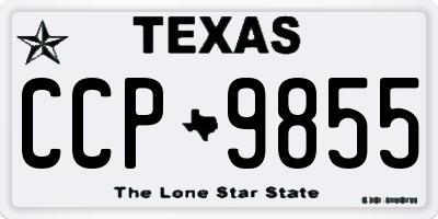 TX license plate CCP9855