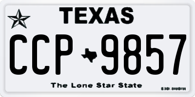 TX license plate CCP9857