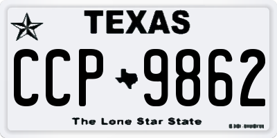 TX license plate CCP9862