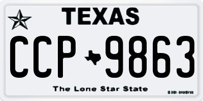 TX license plate CCP9863