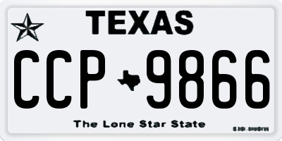 TX license plate CCP9866
