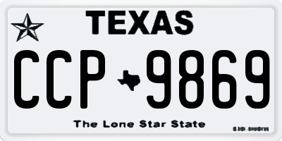 TX license plate CCP9869