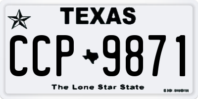 TX license plate CCP9871