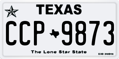 TX license plate CCP9873