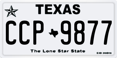TX license plate CCP9877