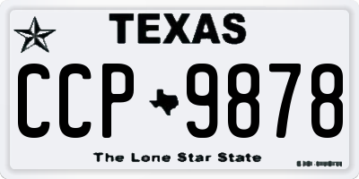 TX license plate CCP9878