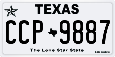 TX license plate CCP9887
