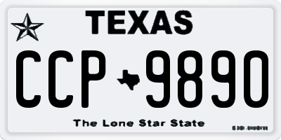 TX license plate CCP9890