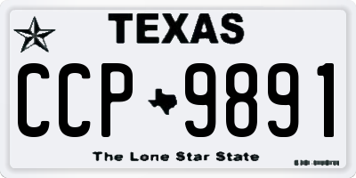 TX license plate CCP9891