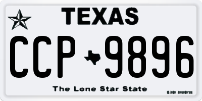 TX license plate CCP9896