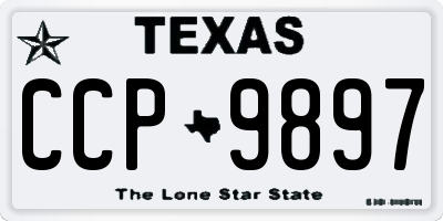 TX license plate CCP9897