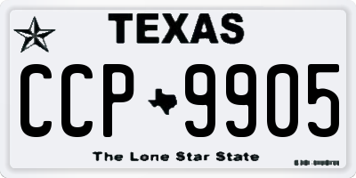TX license plate CCP9905