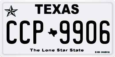 TX license plate CCP9906