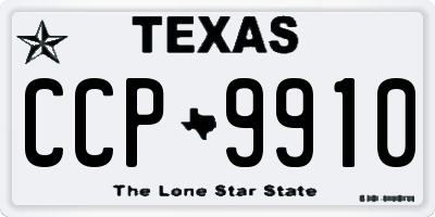 TX license plate CCP9910