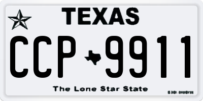 TX license plate CCP9911
