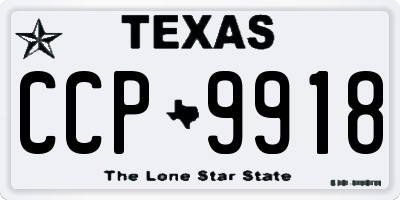 TX license plate CCP9918