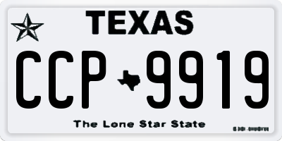 TX license plate CCP9919