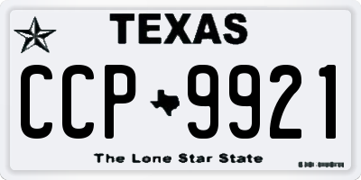 TX license plate CCP9921