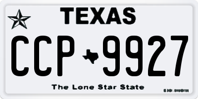 TX license plate CCP9927