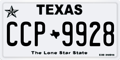 TX license plate CCP9928