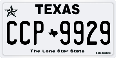 TX license plate CCP9929