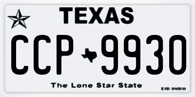TX license plate CCP9930
