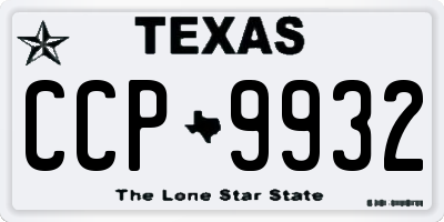 TX license plate CCP9932