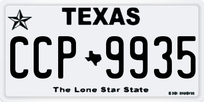 TX license plate CCP9935