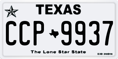 TX license plate CCP9937