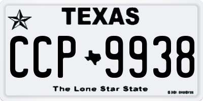 TX license plate CCP9938