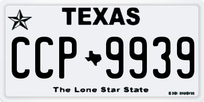 TX license plate CCP9939