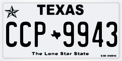 TX license plate CCP9943