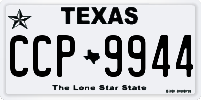 TX license plate CCP9944