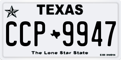 TX license plate CCP9947