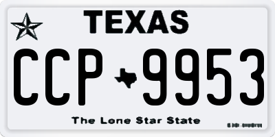 TX license plate CCP9953