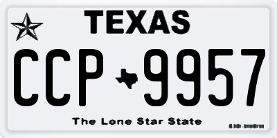 TX license plate CCP9957