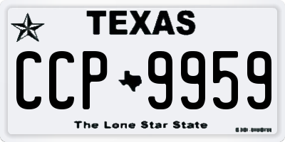 TX license plate CCP9959