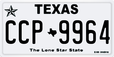 TX license plate CCP9964