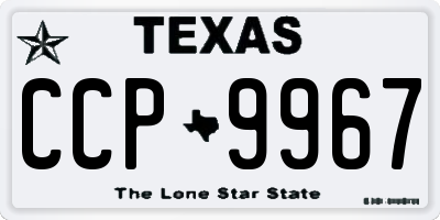 TX license plate CCP9967