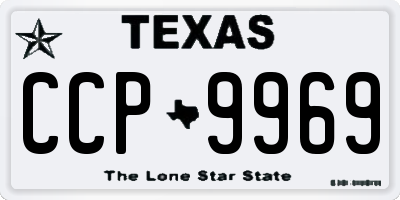 TX license plate CCP9969