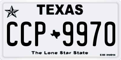 TX license plate CCP9970